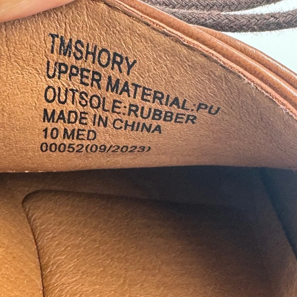 Tommy Hilfiger Shory Dress Shoes Mens 10 Brown Perforated‎ Cap Toe Derby TMSHORY